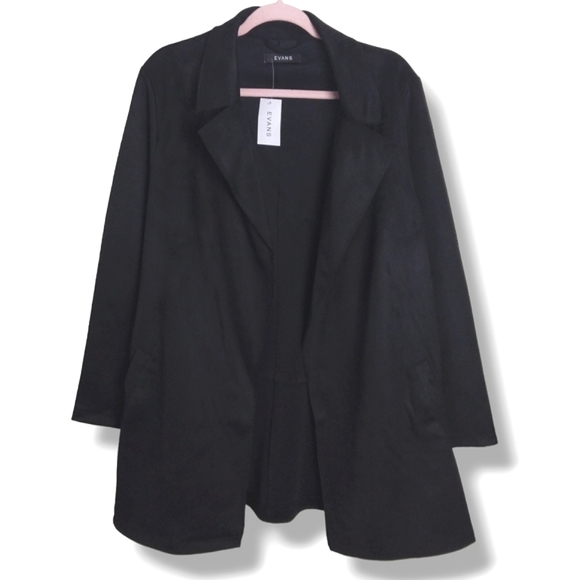 NWT PLUS SIZE FAUX SUEDE COAT BY EVANS $98 - Picture 2 of 6